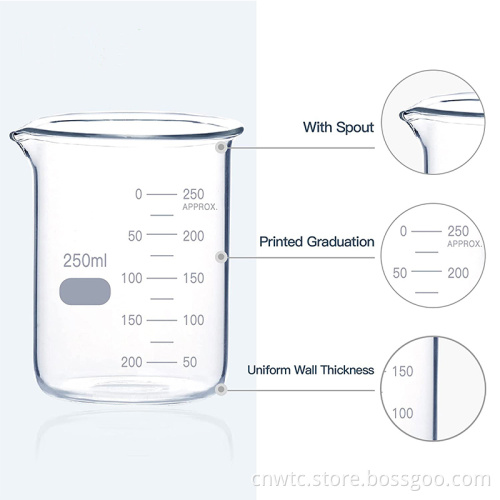 Shop for High-Quality Laboratory Glassware: Borosilicate and Pyrex Beakers in 250ml, 500ml, and 1000ml with Graduations